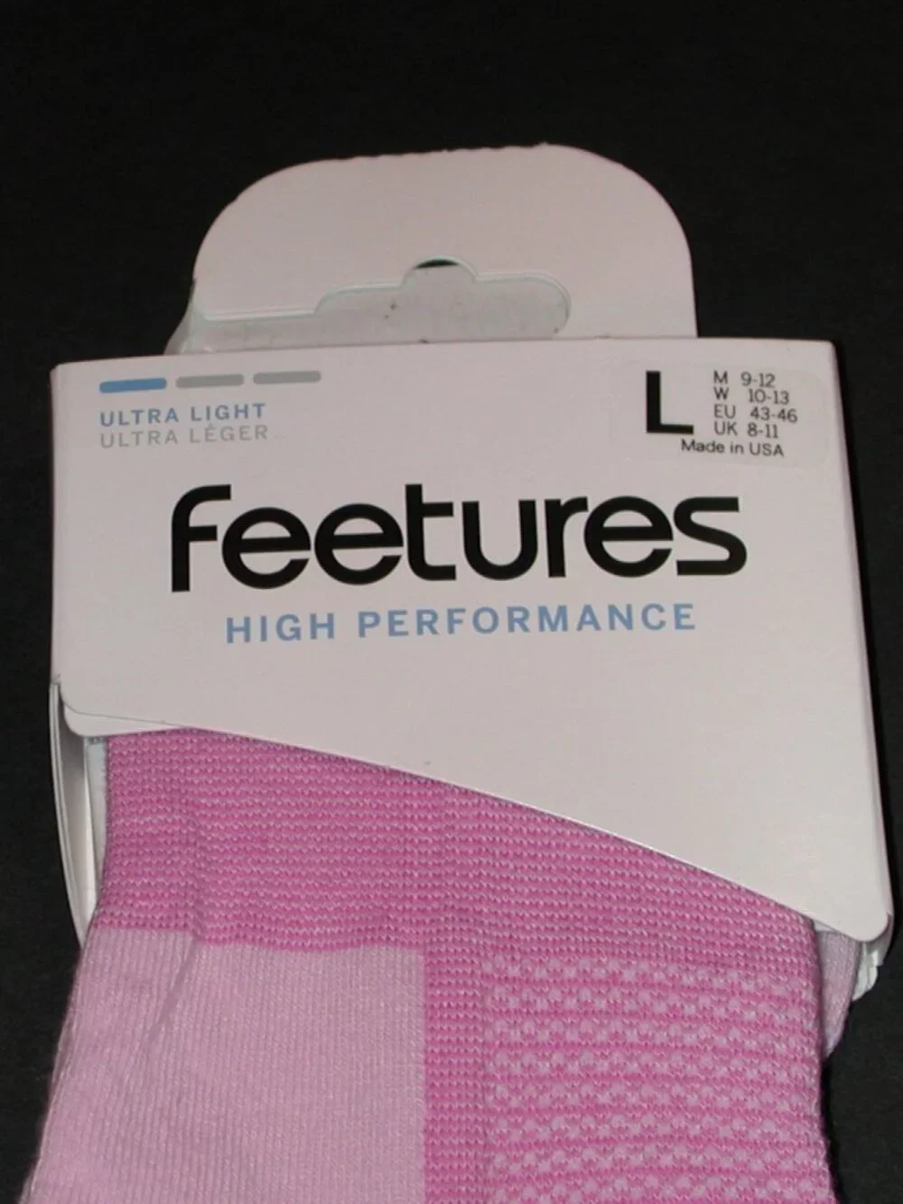 Feetures High Performance Ultra Light Cushion No Show Tab Unisex Socks Womens LG